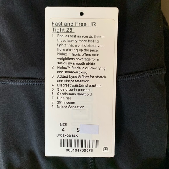 Lululemon fast & free 25” leggings - Picture 5 of 5